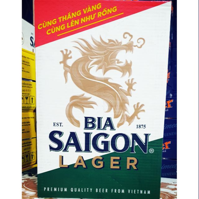 Thùng 24 lon bia Sài Gòn Lager 330ml (mẫu mới nhất)