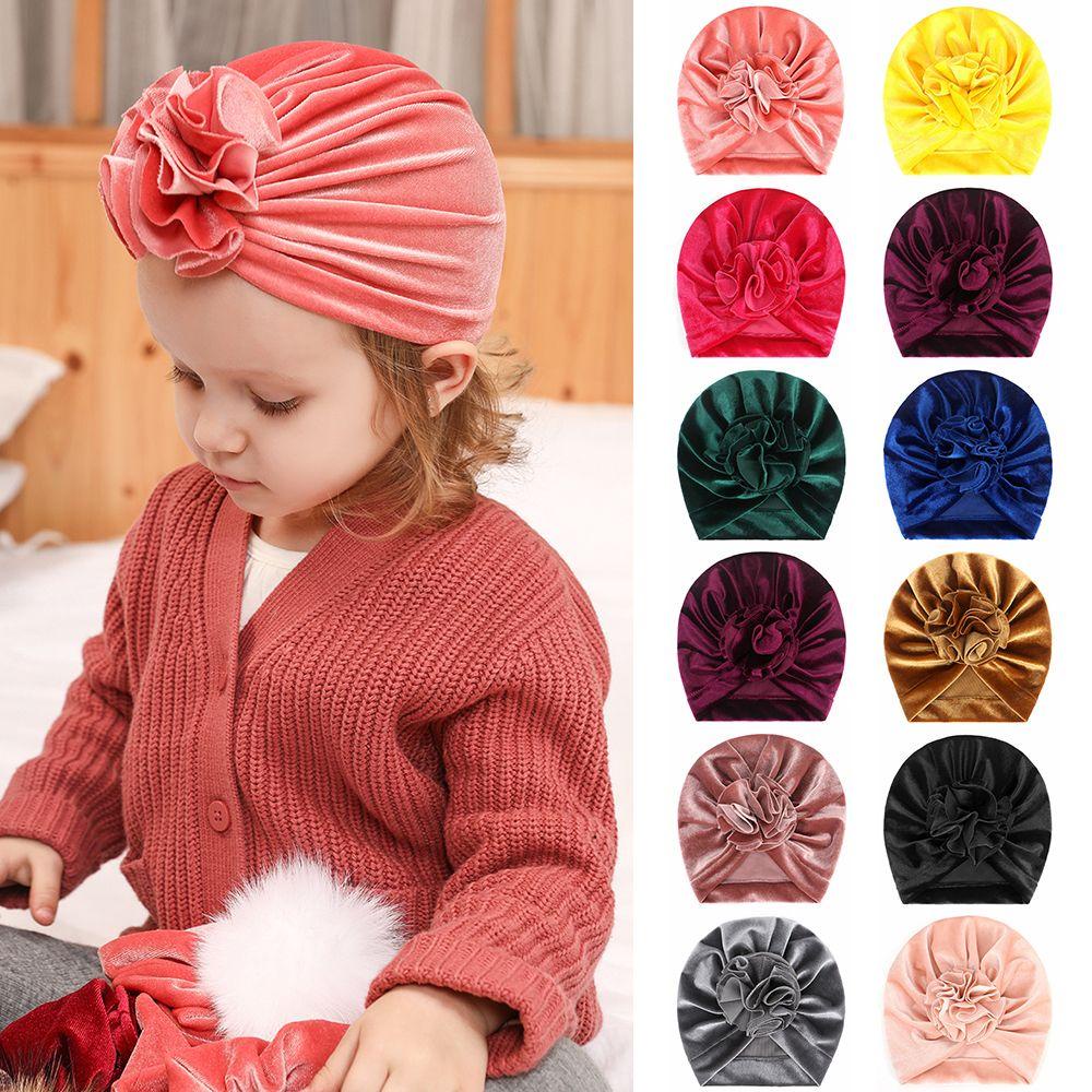 Khăn Turban Bằng Nhung Co Giãn Thắt Nút Dành Cho Trẻ Sơ Sinh