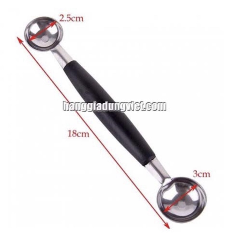 Muỗng Múc Trái Cây 2 Đầu Bằng Thép Không Gỉ