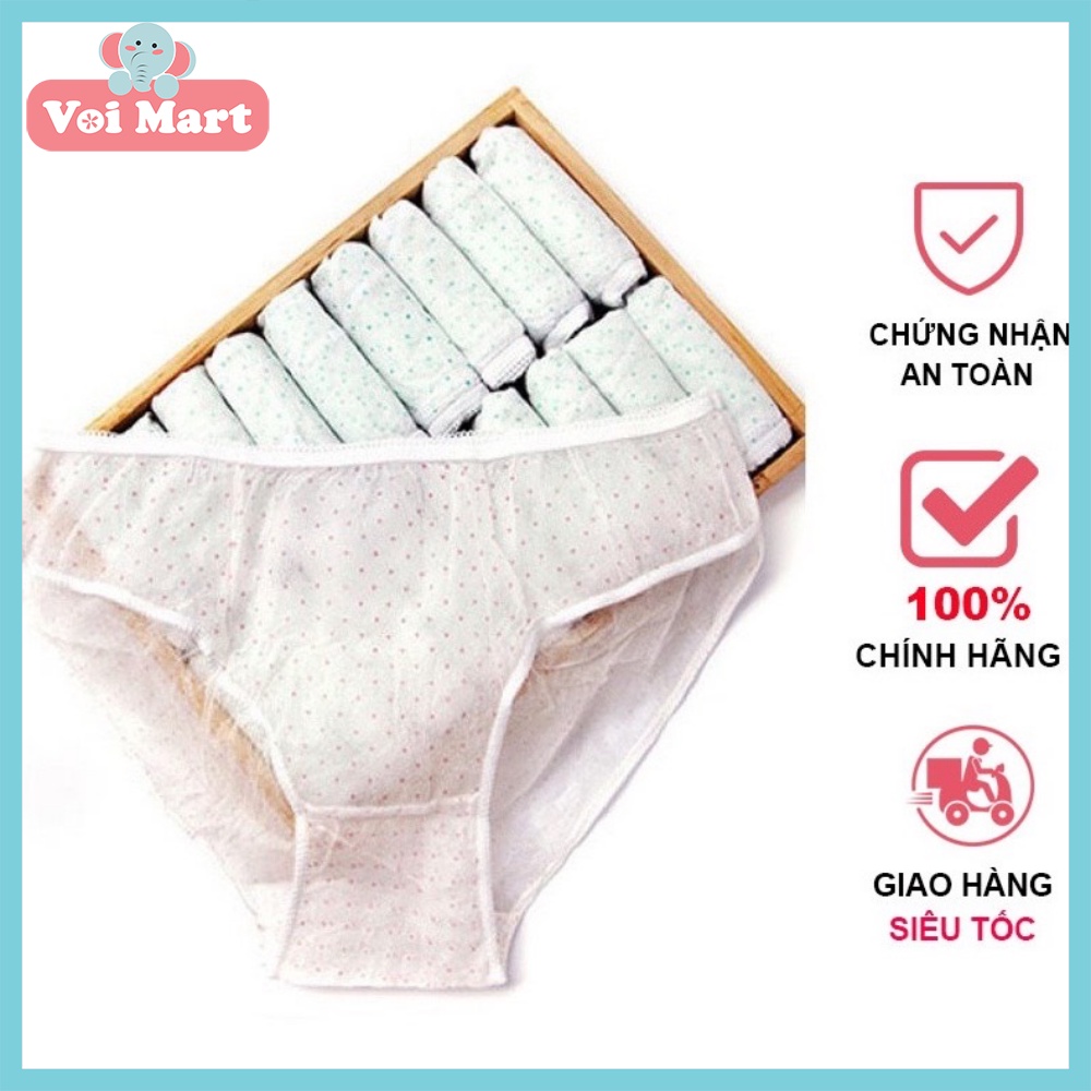 Set 5 Chiếc quần Lót Giấy Cao Cấp Baby Hiền Trang Hàng Công Ty Chính Hãng Cho Mẹ Mặc Một Lần Tiện Lợi FreeSize 45-70kg
