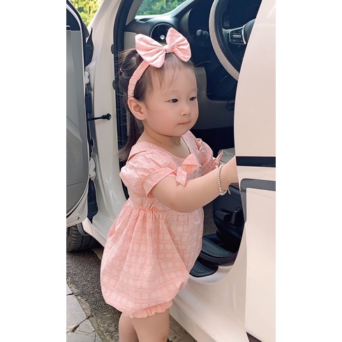 Body Đùi Hoa Nổi Màu Hồng Cam Siêu Mát Cho Bé Gái 3 Đến 12kg [A220]