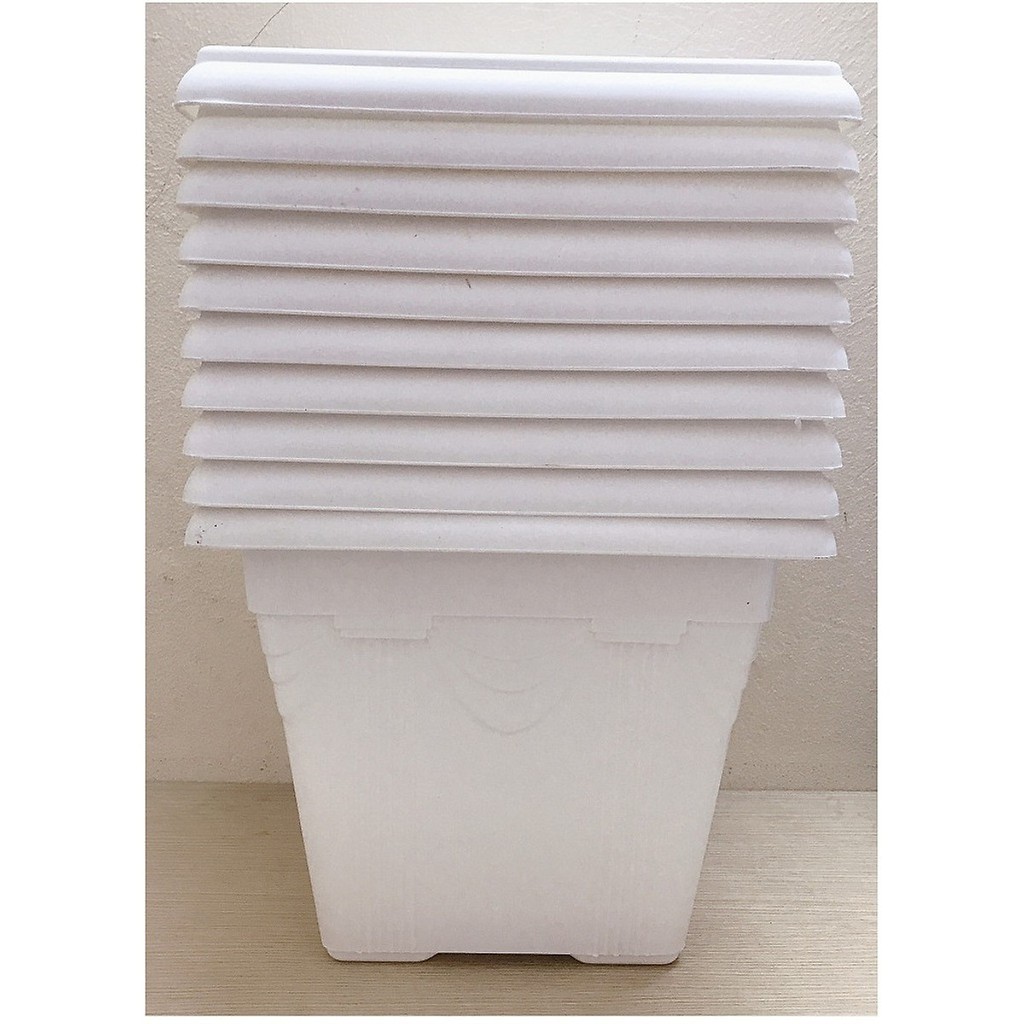 COMBO 2 CHẬU VUÔNG NHỰA CỠ LỚN TRỒNG CÂY ĂN TRÁI 48 X 48 X 39cm