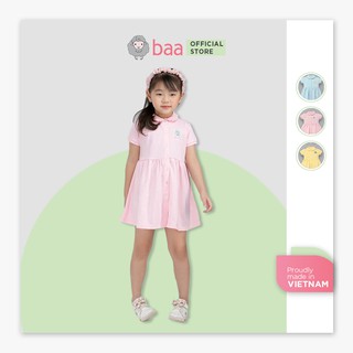 Đầm polo cổ sen BAA BABY thêu hình cho bé gái - GT-AD04N
