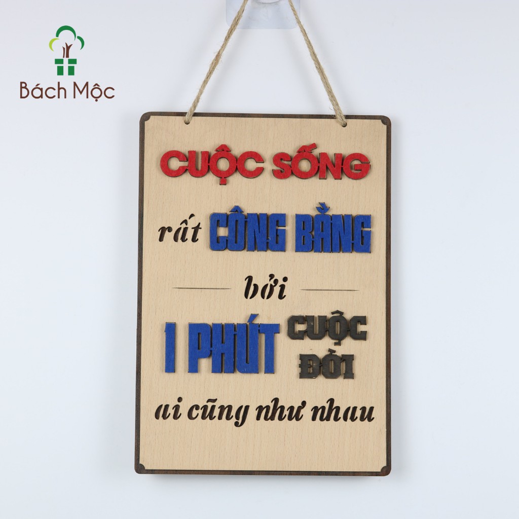 Bảng Gỗ Khẩu Hiệu Treo Tường BÁCH MỘC Nhiều Mẫu Trang Trí Phòng Học Cỡ Lớn