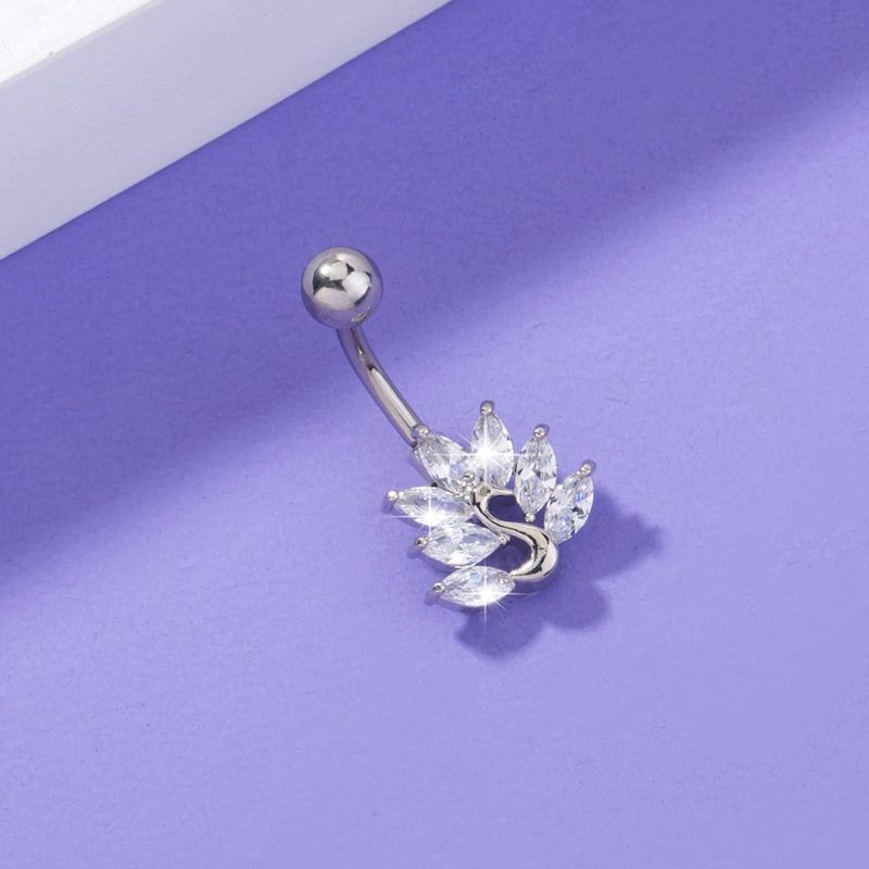 Khuyên rốn hình Chu Tước - Thể hiện sự quý phái - Chất liệu thép cao cấp , an toàn cho da - 69STORE