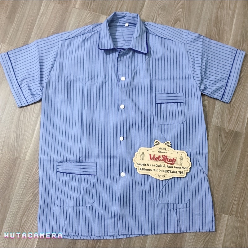 Bộ pijama nam trung niên-bộ ngủ ông già cộc tay, dài tay chất mềm mát