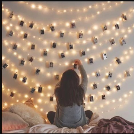 10 mét Dây đèn Fairy Light 100 bóng kèm 3pin AA
