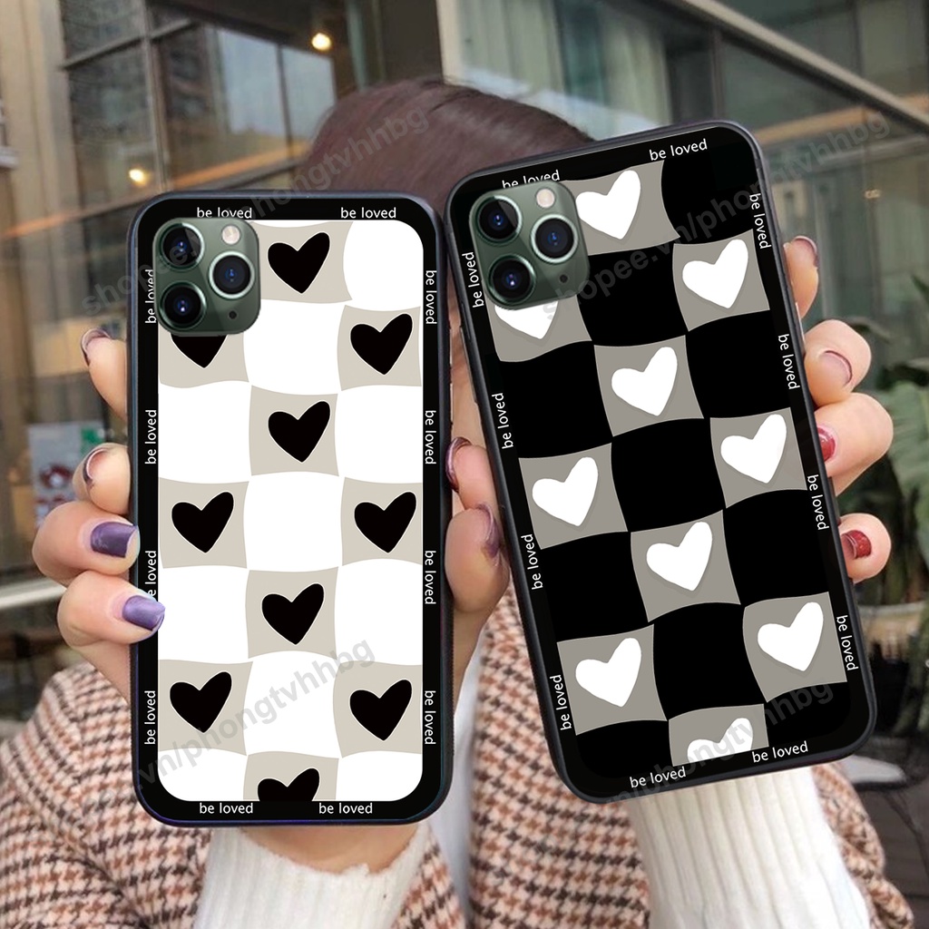 ỐP LƯNG IPHONE 12 - IPHONE 12 PRO- IPHONE 12 PRO MAX - IPHONE 12 MINI cực đẹp trái tim caro bắt trend đỉnh
