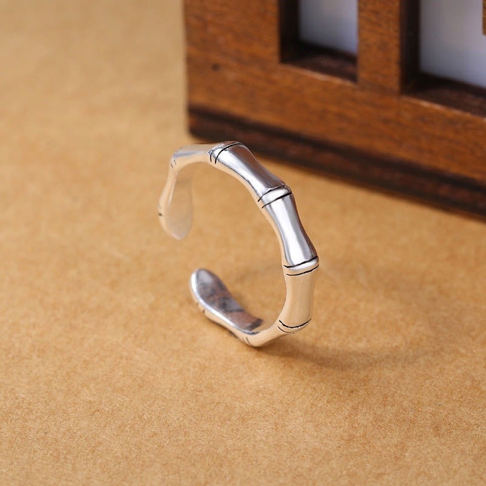 Nhẫn mạ bạc 925 thiết kế đơn giản phong cách Hàn Quốc xinh xắn