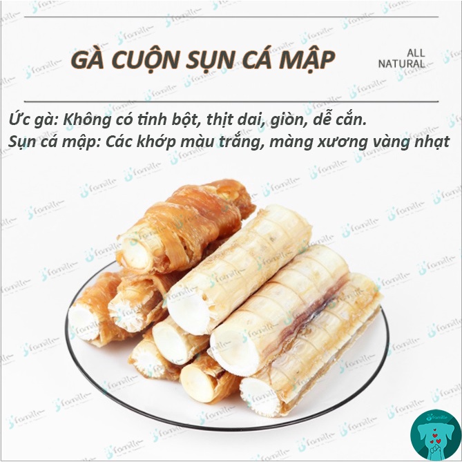 [BỔ SUNG COLLAGEN]Treat Thưởng Học Lệnh JFamille, Gà Phủ Sụn Cá, Pet Snack Gặm Dinh Dưỡng Thú Cưng. 100Gr/ JF133