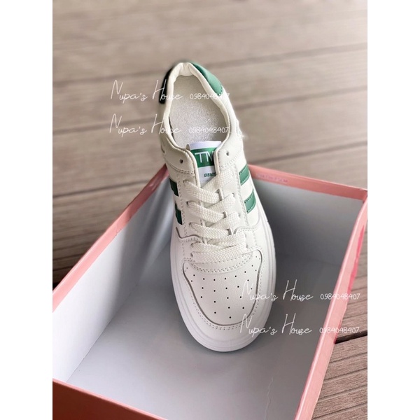 Giày thể thao 2 vạch có 2 màu xanh,xám