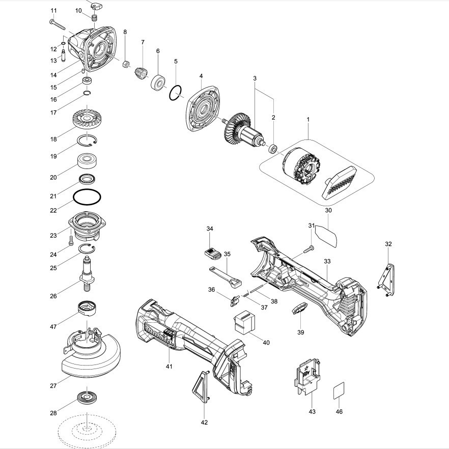 Nút công tắc DGA404/ DGA406 Makita (chọn phân loại) | DCSG