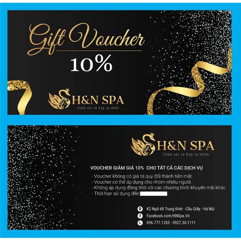 Mẫu Gift Voucher Cho Các Shop Bán Hàng và Làm Đẹp