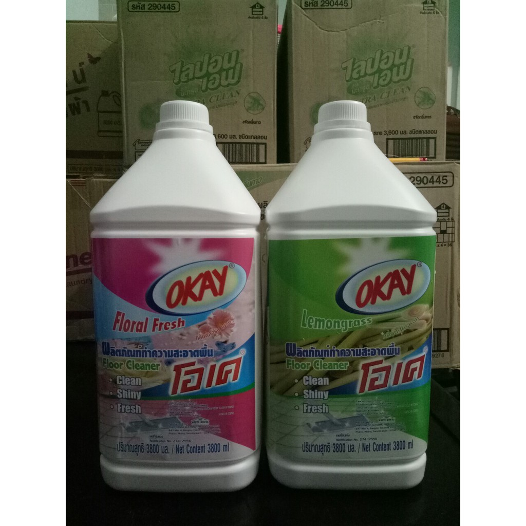 (HCM) Nước lau sàn Okay đủ màu 3800ml Thái Lan