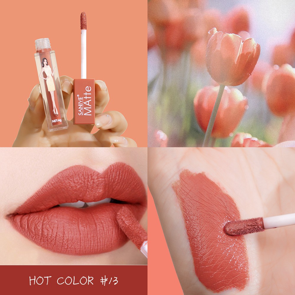 [Hàng mới về] Son kem trang điểm SANIYE L1180 dạng lỏng màu lì dưỡng ẩm lâu trôi | BigBuy360 - bigbuy360.vn