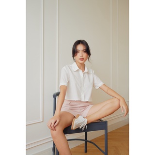 Áo croptop sơ mi tay lỡ - helly