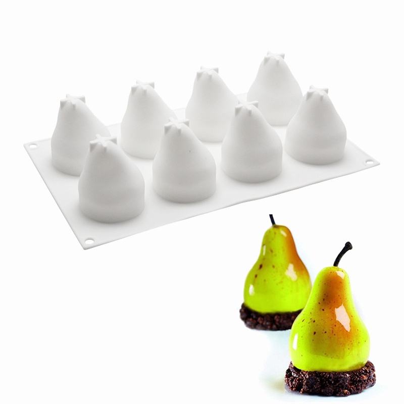 Khuôn Silicone Làm Bánh Tạo Hình Trái Cây 3D Độc Đáo Tiện Dụng