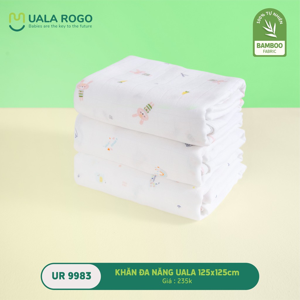 [Mã SKAMSALE8 giảm 10% đơn từ 200K] Khăn tắm Uala &amp; Rogo sợi tre ( kích thước 125x125cm ) [ UalaRogo ]