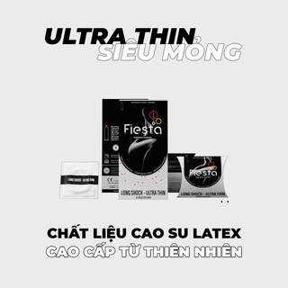 Bao cao su kéo dài - siêu mỏng fiesta long shock ultrathin hộp 12 cái - ảnh sản phẩm 5