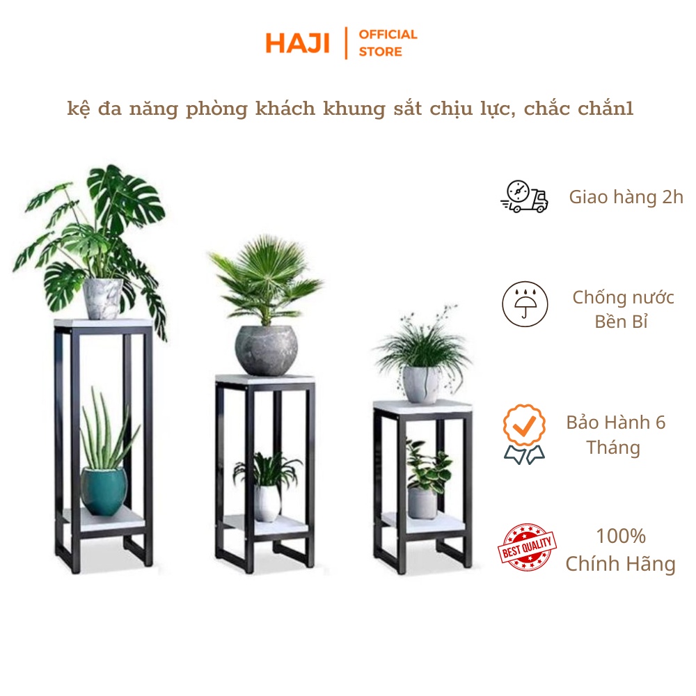 Kệ để cây cảnh trang trí phòng khách HAJI chân sắt chịu lực tốt C48