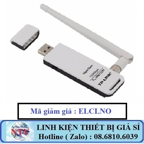 Bộ thu WIFI TP-LINK USB TL- WN 722N Ver 2- 150MBPS