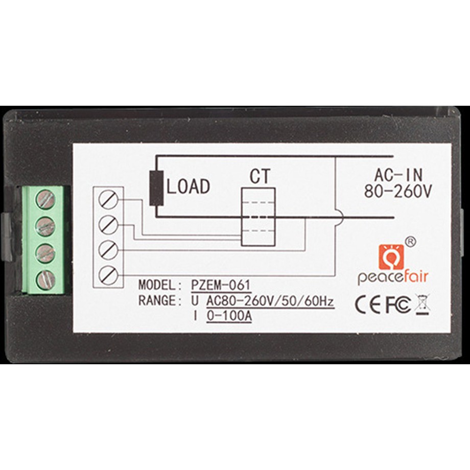 Đồng hồ đo điện DC PZEM-031 20A 100V 4 thông số