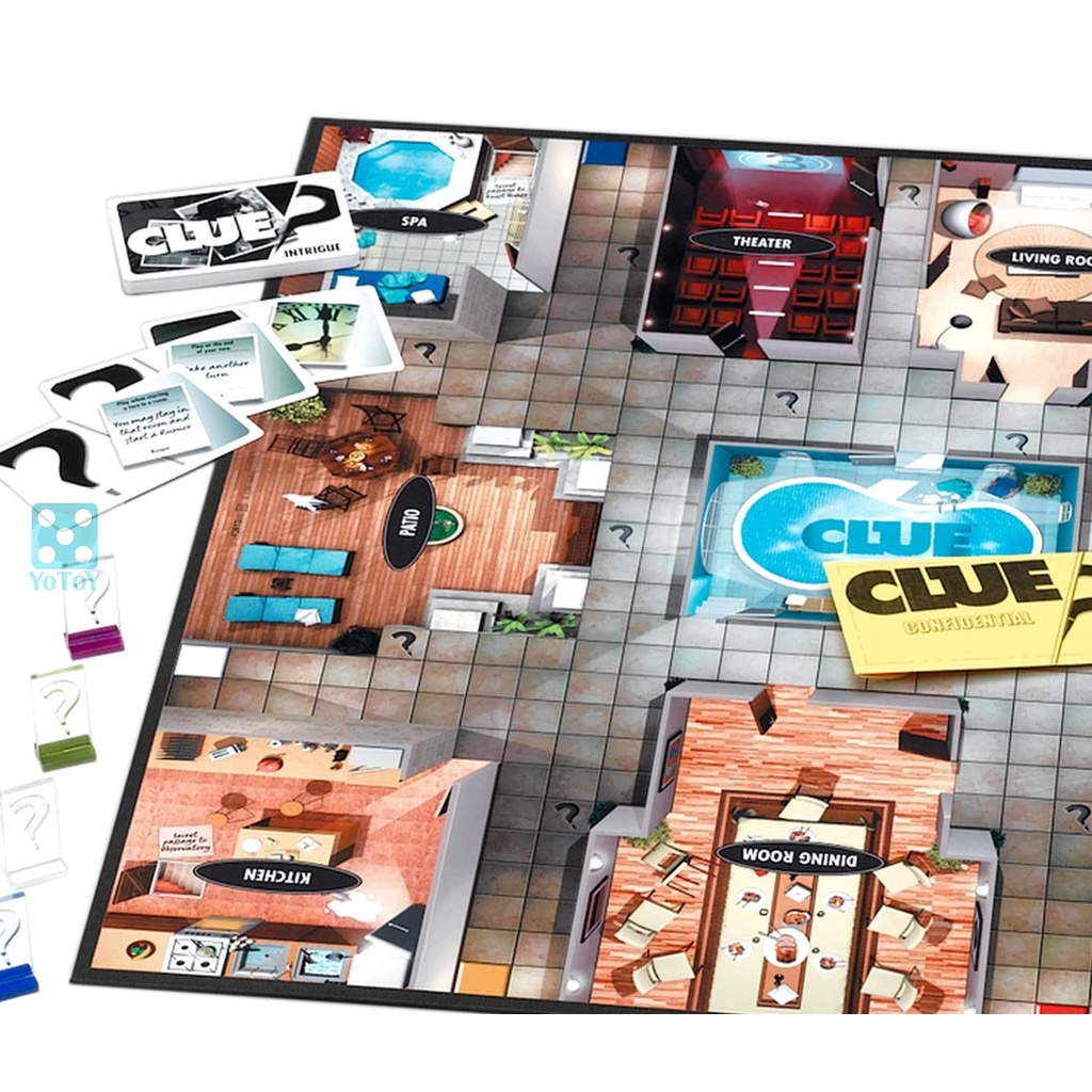 Clue boardgame phiên bản Discover the secrets - Trò chơi suy luận phá án (Bản tiếng Anh)