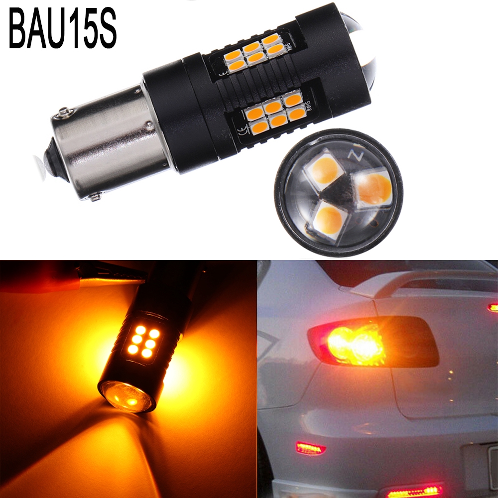 Đèn Led Vàng 1200lm 12v 24v 1156 Bau15S 3030 21smd Cho Xe Hơi