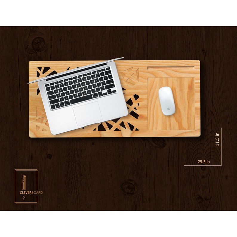 Bàn gỗ kê Laptop / Macbook LS01 tản nhiệt, đa chức năng cao cấp