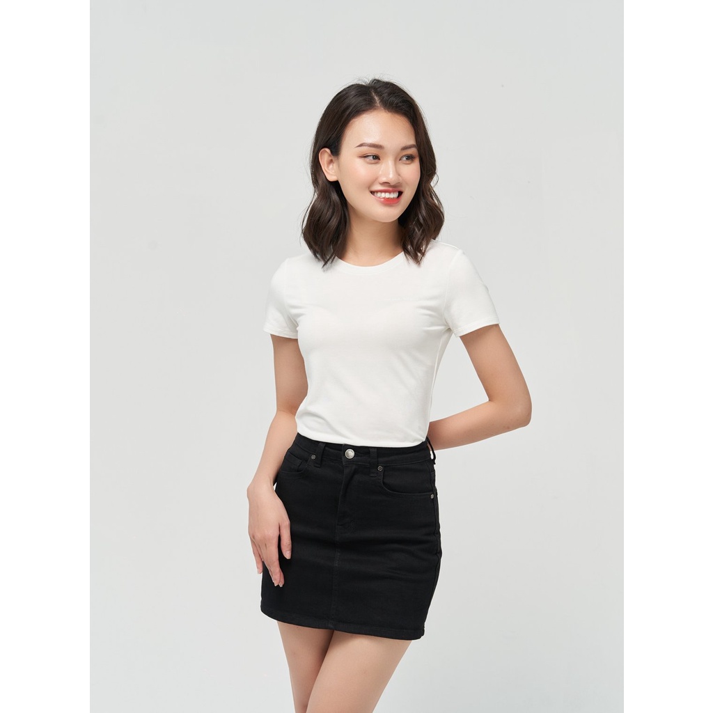 Áo Phông Nữ YODY Dáng Ôm Vải Vissco Siêu Co Giãn Thoáng Mát TSN5178