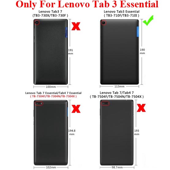 Ốp Lưng Tpu Mềm Cho Lenovo Tab 3 Essential Cover Tb3-710f Tb3-710l Tb3-710x Tb3-710i