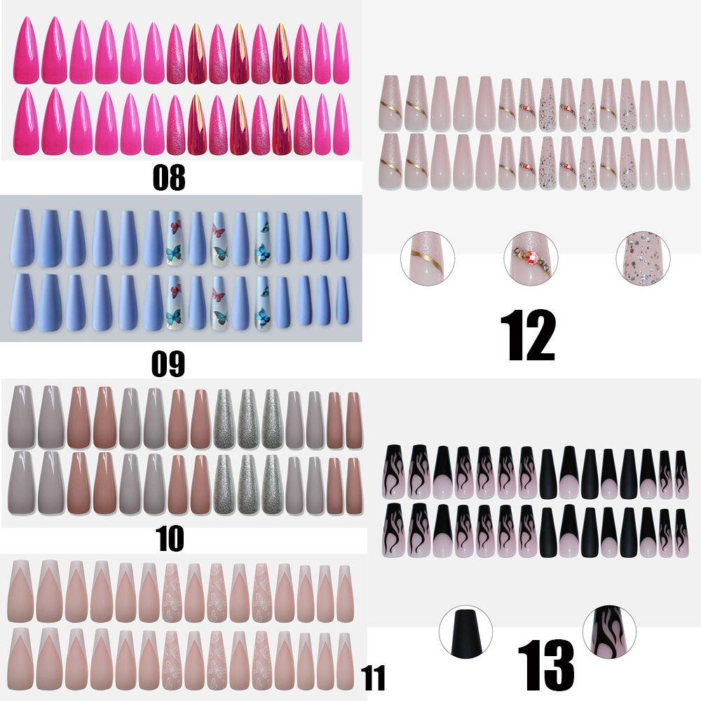 Set 30 Móng Tay Giả Có Thể Tháo Rời Siêu Dài Họa Tiết Da Báo Phong Cách Pháp