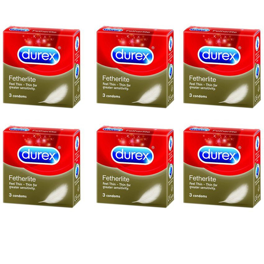 COMBO 6 HỘP BCS DUREX FETHERLITE HỘP 3 BAO