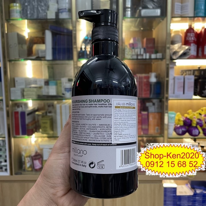 Cặp dầu gội xả thảo dược Millano Douttlion 800ml x2 siêu mượt, giữ màu cho tóc nhuộm