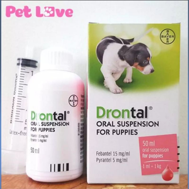 Drontal 50ml và VetWorm (Thái) - giải quyết giun sán trên chó mèo
