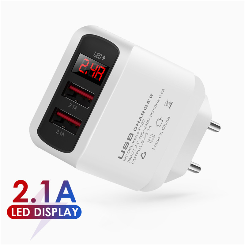 Chấu Sạc Nhanh KAXOE Có Đèn LED 2 Cổng USB 3.0 Dòng Điện 2.1A