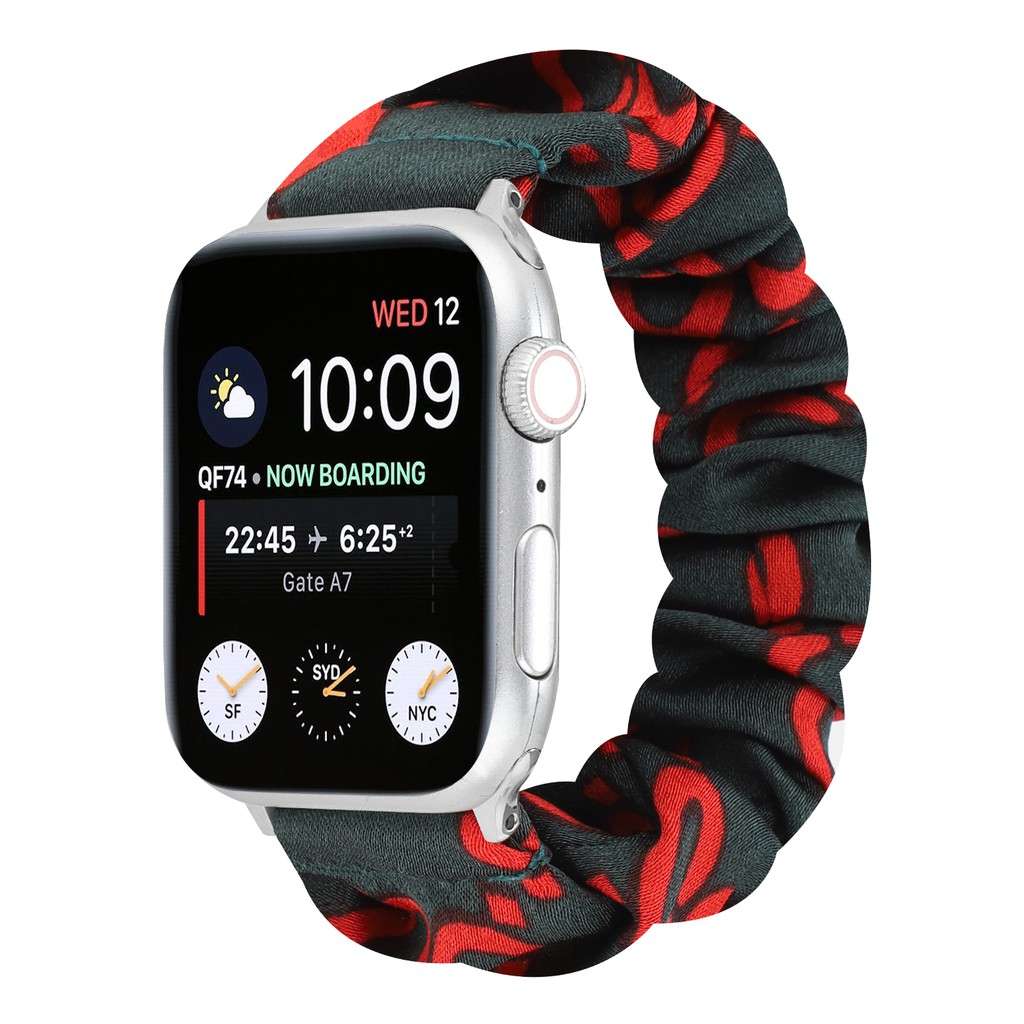 Thời Trang Dây Đeo Đàn Hồi Họa Tiết Gucci Cho Đồng Hồ Thông Minh Apple Watch 3 / 4 / 5 / 6 Generation Se 38-40mm