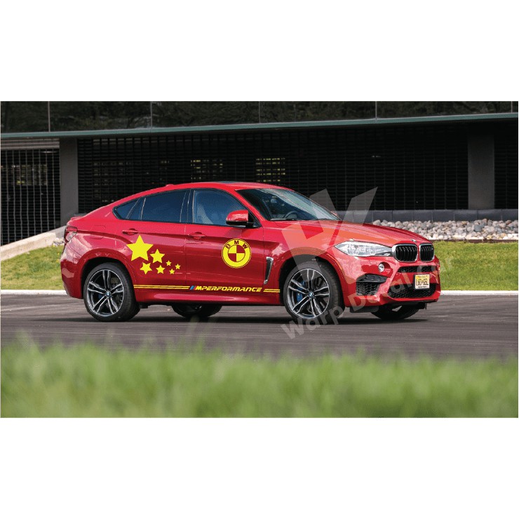 Tem xe BMV X6 phong cách thể thao-decal BMV X6-tem xe ô tô giá rẻ
