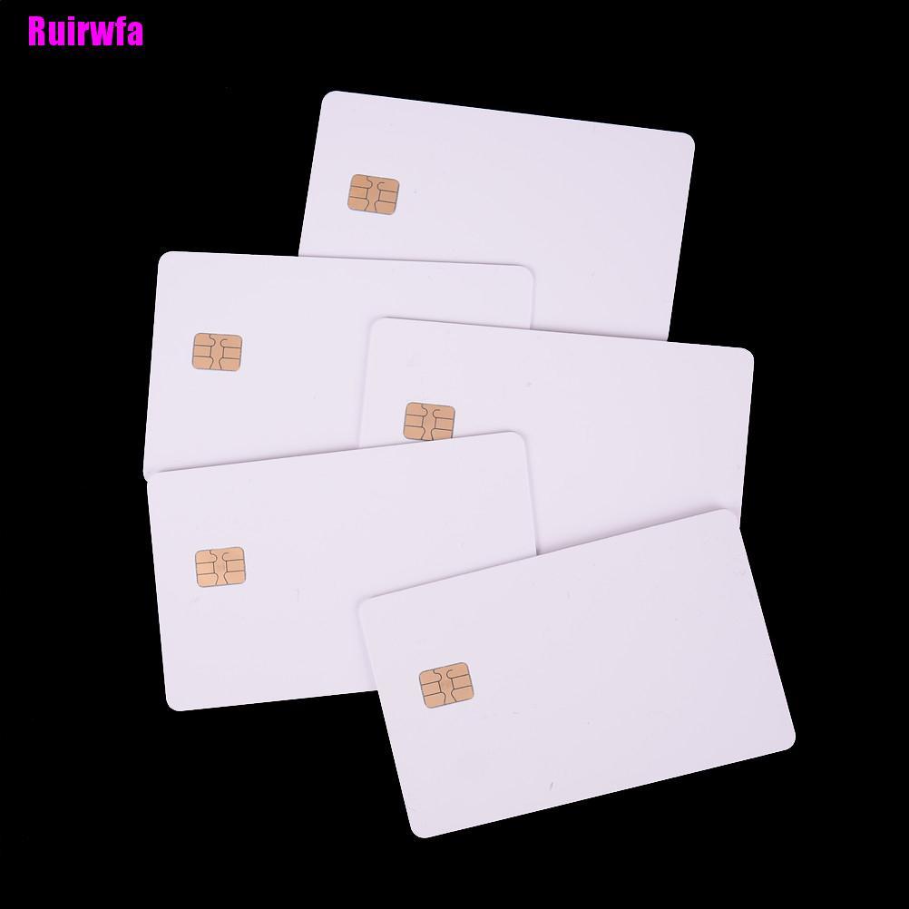 [Ruirwfa] New 5 Pcs ISO PVC IC With SLE4442 Chip Blank Smart Card Contact IC Card Safety White