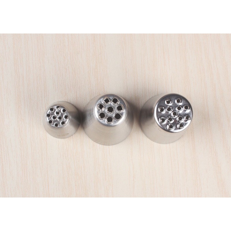 Đui inox đúc bắt kem, đui cỏ, đui sợi cỏ trang trí bánh kích thước 3 loại bé, trung và to