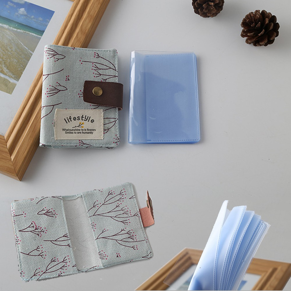 Ví Canvas Mỏng Đựng Tiền/Thẻ 20 Ngăn/Thẻ Đa Màu Sắc Cho Nữ