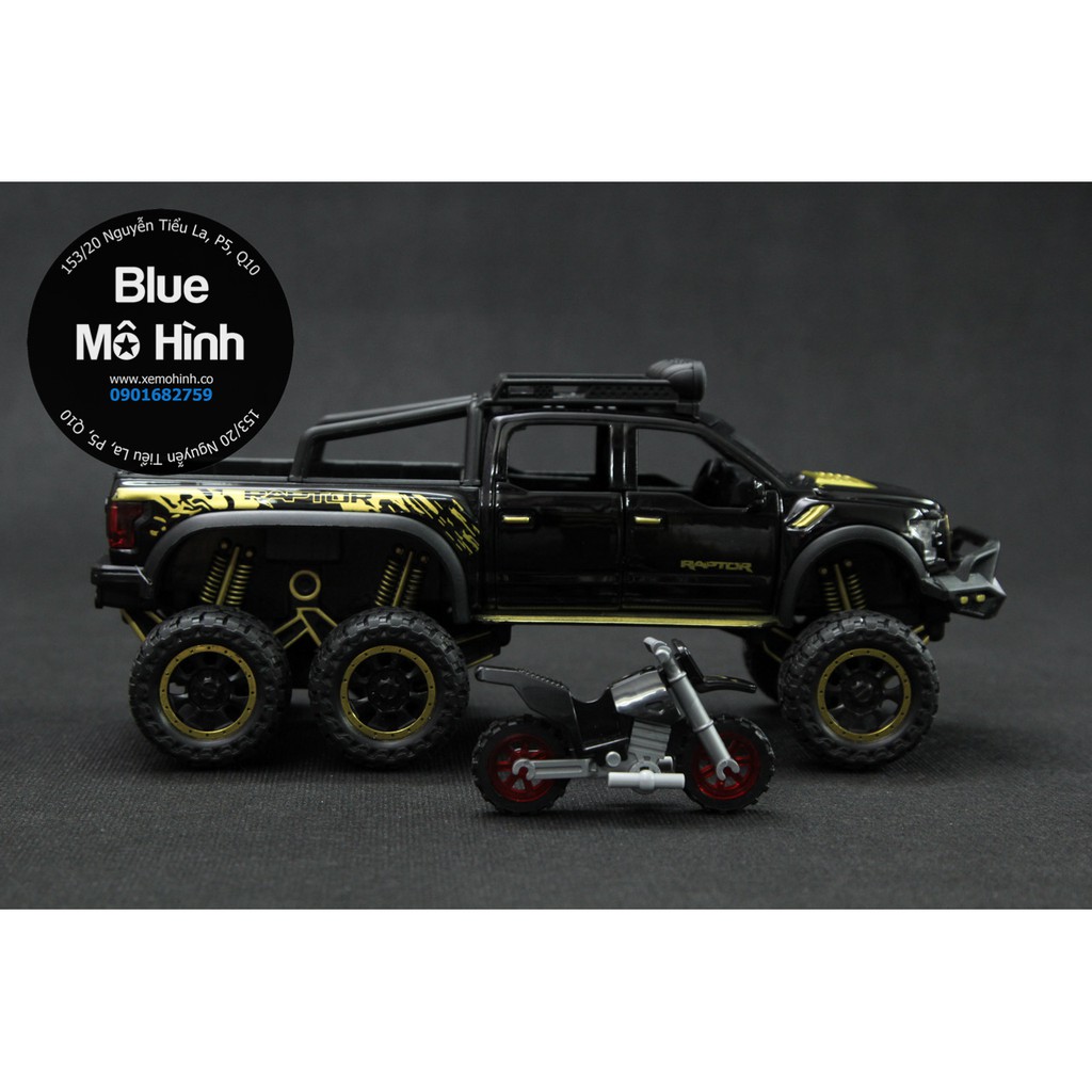 Blue mô hình | Xe mô hình Ford F150 Raptor Offroad 6 x 6 1:32 BOX