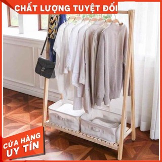 Kệ treo quần áo bằng gỗ, kệ phơi đồ đa năng chữ A 1 tầng