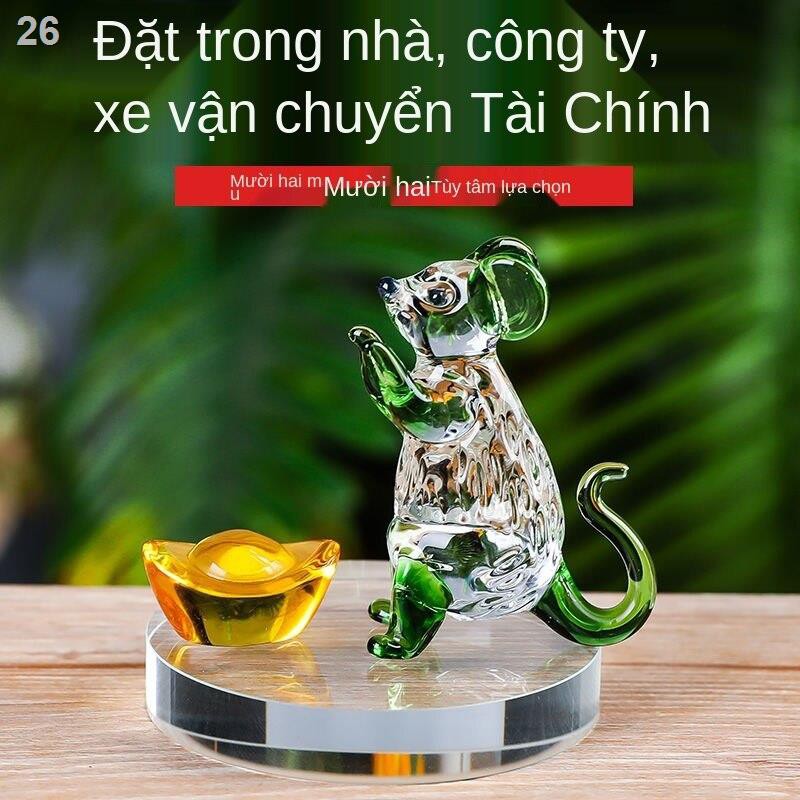 Pha lê năm cung hoàng đạo linh vật đàn ông và phụ nữ quà tặng máy tính để bàn trang trí phòng khách phong th