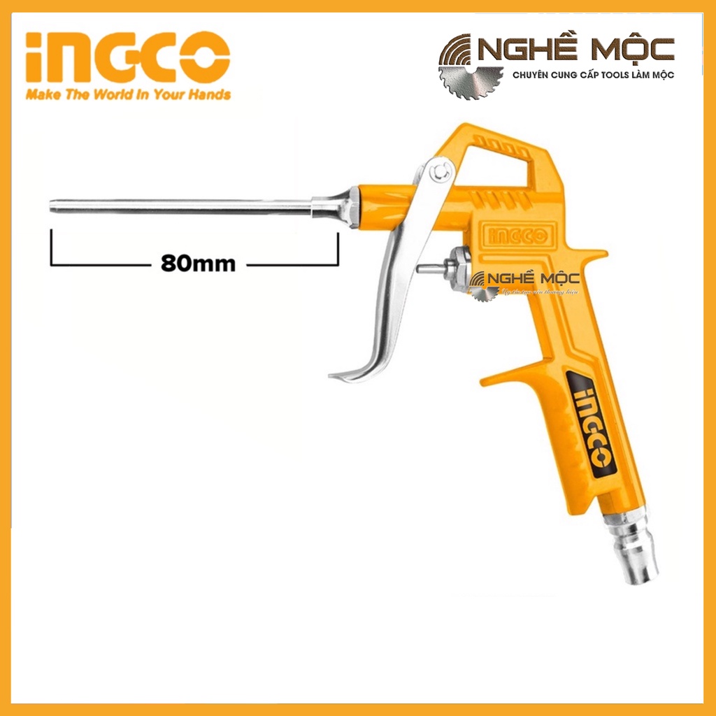 Vòi xịt hơi Ingco ABG081 chính hãng thân kim loại chắc chắn