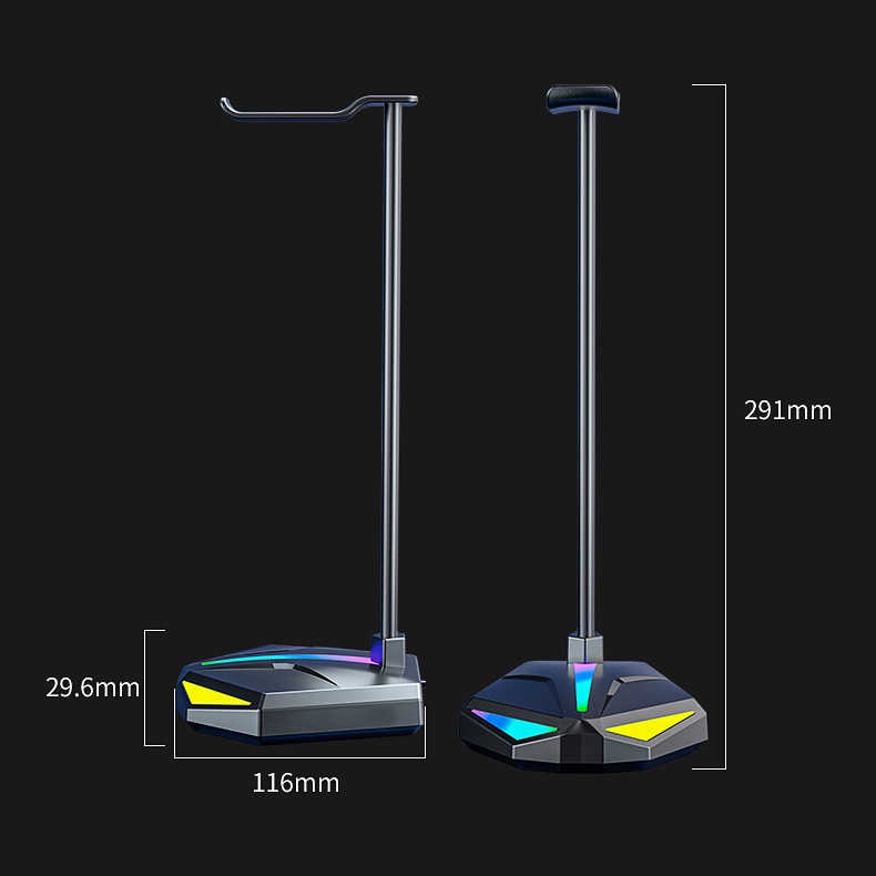 Giá Đỡ Treo Tai Nghe Gamming LED RGB Bằng Nhôm Giá Rẻ, Nhỏ Gọn.