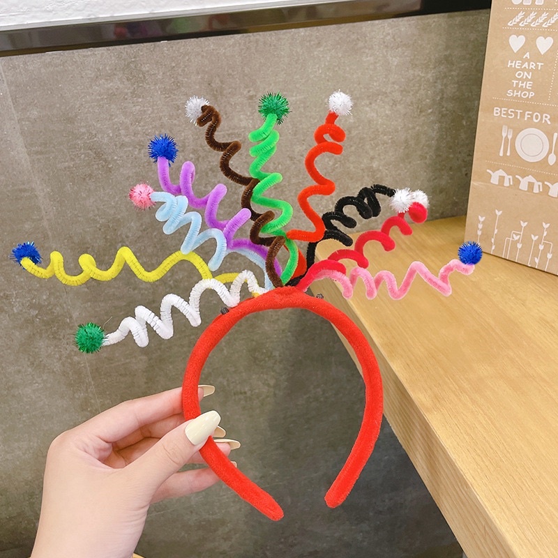 Bờm tóc sinh nhật cute lò xo dễ thương