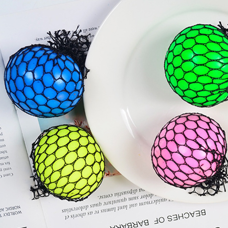 Bộ 4 Quả Bóng Lưới Squishy Giảm Căng Thẳng Cho Bé