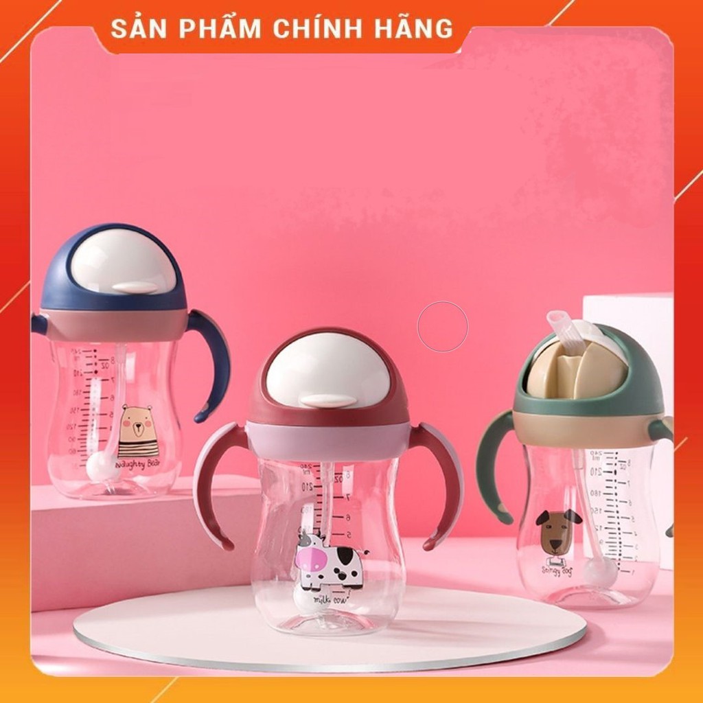 Bình Nước Có Tay Cầm Chính Hãng DILLER Cao Cấp Cho Bé Từ 1 Đến 5 Tuổi Dung Tích 240ml