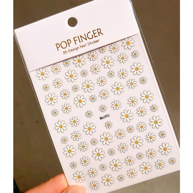 Miếng Dán Trang Trí Móng Tay Hình Hoa Cúc Mùa Hè 3D